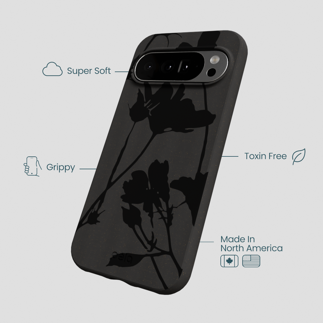 Black Shadow Petals Google Pixel 10 Pro XL Case