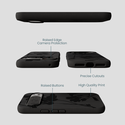 Black Shadow Petals Google Pixel 10/10 Pro Case