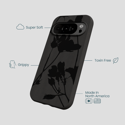 Black Shadow Petals Google Pixel 10/10 Pro Case