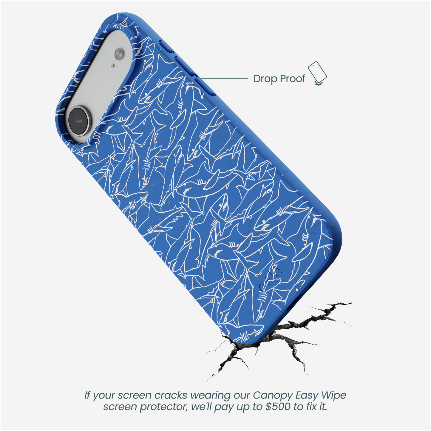 Electric Blue Shark Frenzy iPhone Air Case