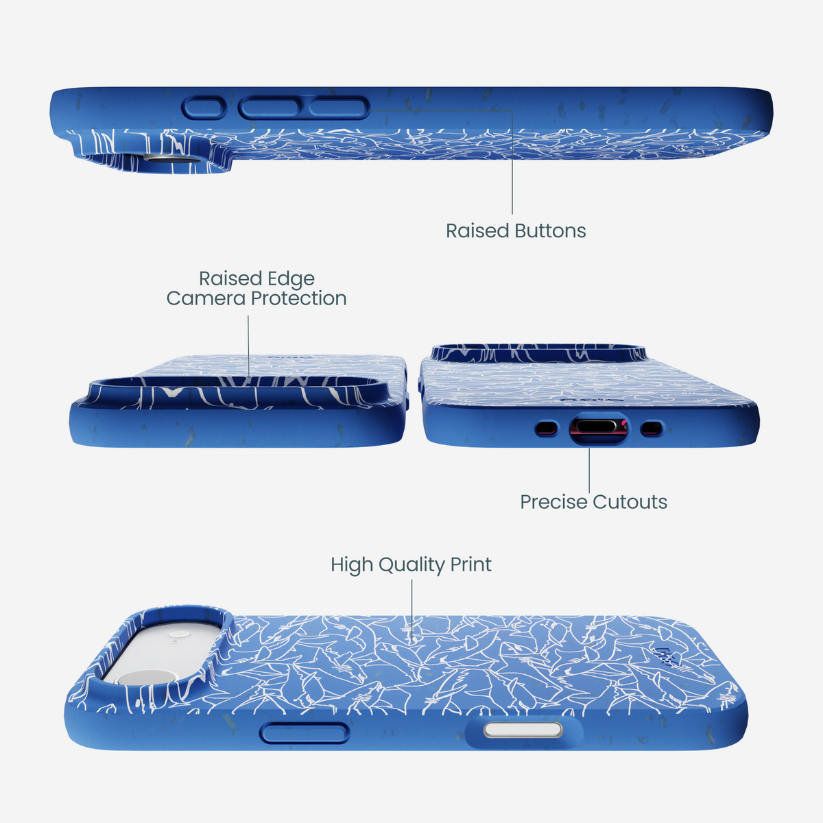 Electric Blue Shark Frenzy iPhone Air Case