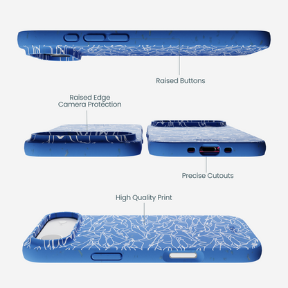 Electric Blue Shark Frenzy iPhone Air Case