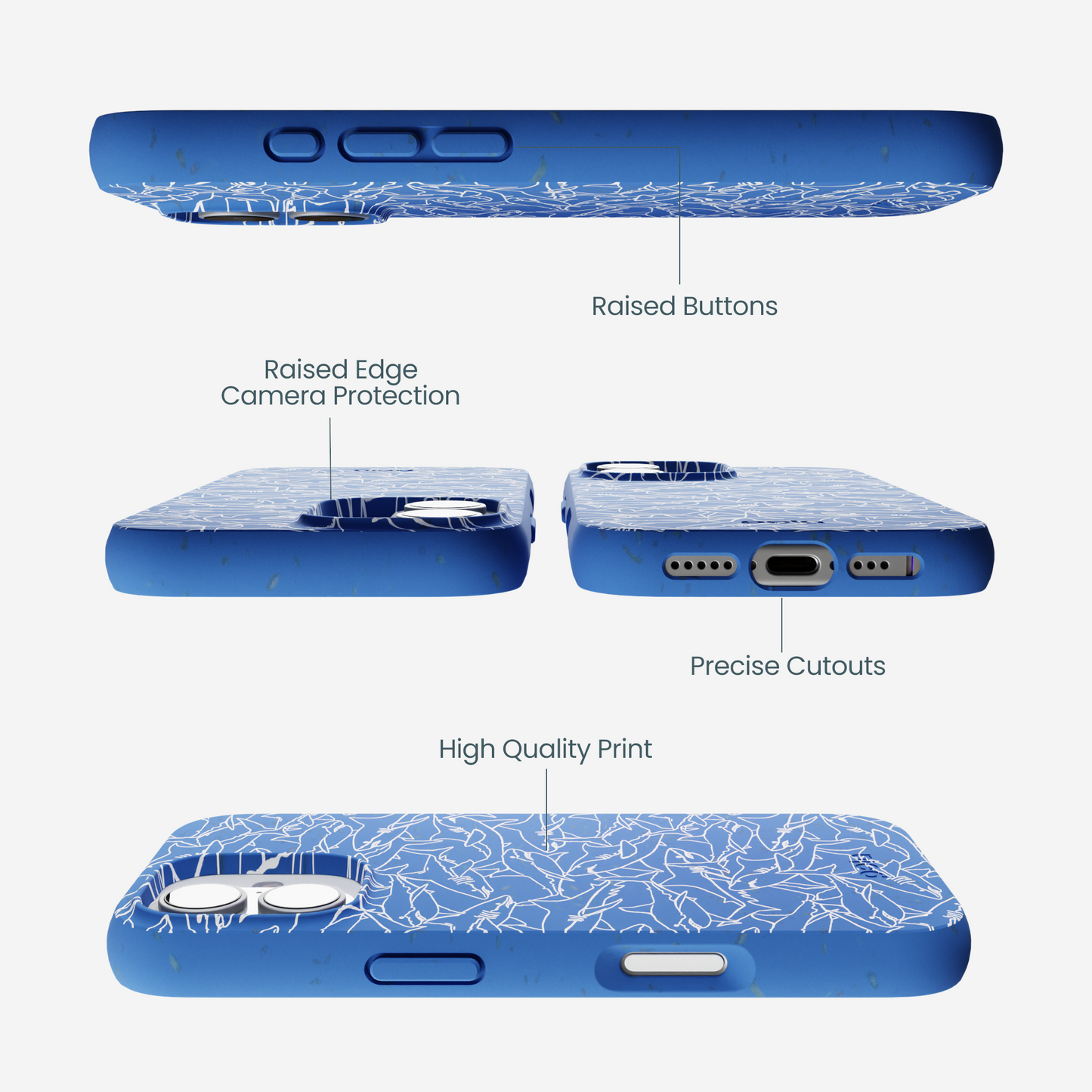 Electric Blue Shark Frenzy iPhone 17 Case