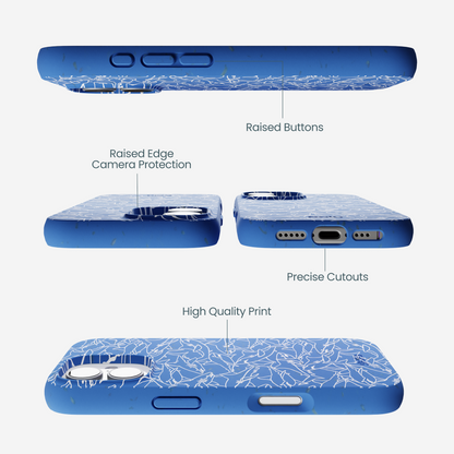 Electric Blue Shark Frenzy iPhone 17 Case