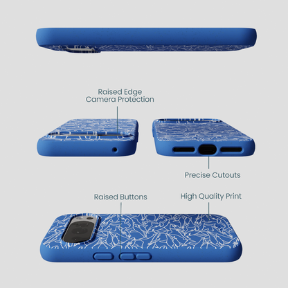 Electric Blue Shark Frenzy Google Pixel 10/10 Pro Case