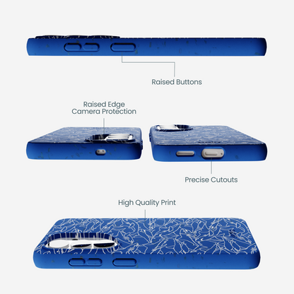 Electric Blue Shark Frenzy Samsung Galaxy S26 Case