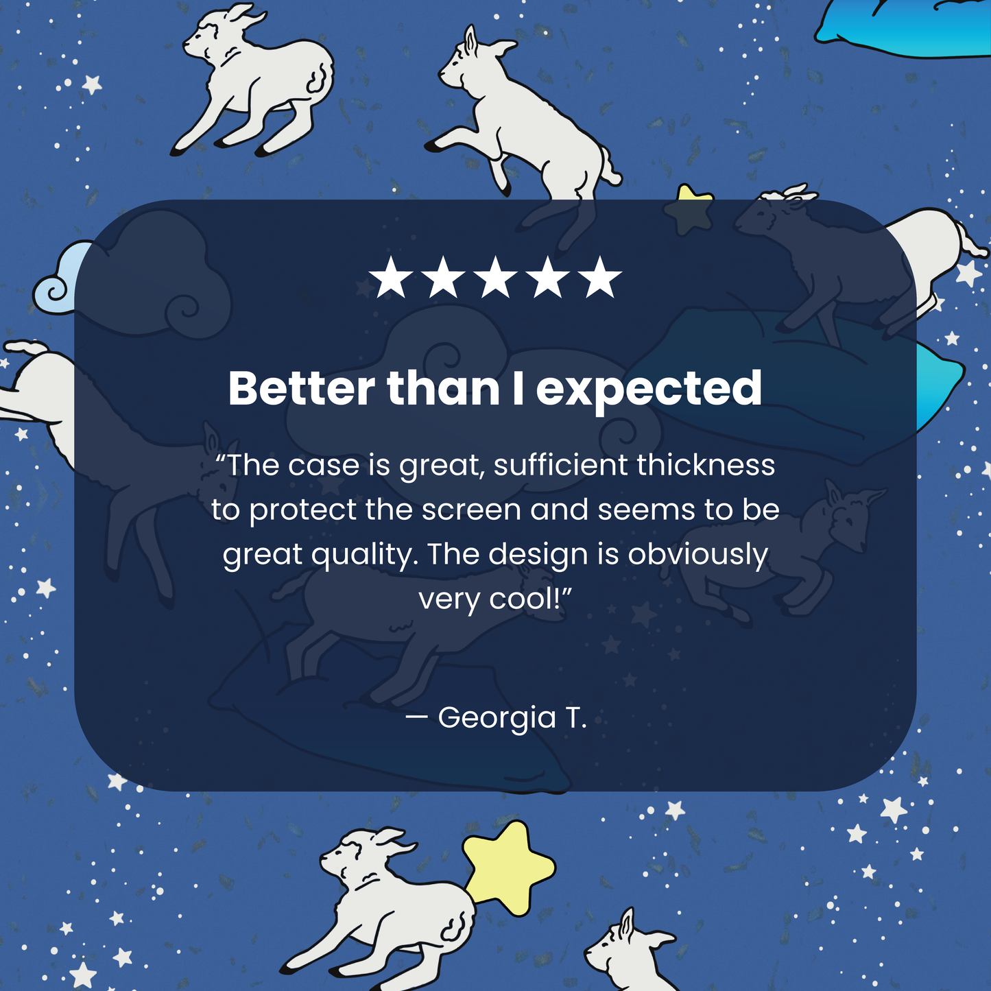 Electric Blue Sheep Dreamers iPhone 17 Pro Max Case