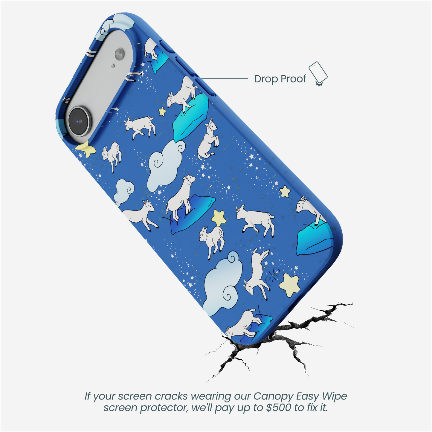 Electric Blue Sheep Dreamers iPhone Air Case