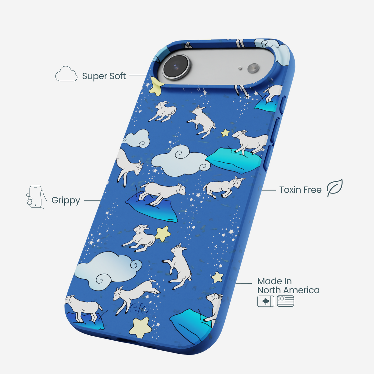 Electric Blue Sheep Dreamers iPhone Air Case