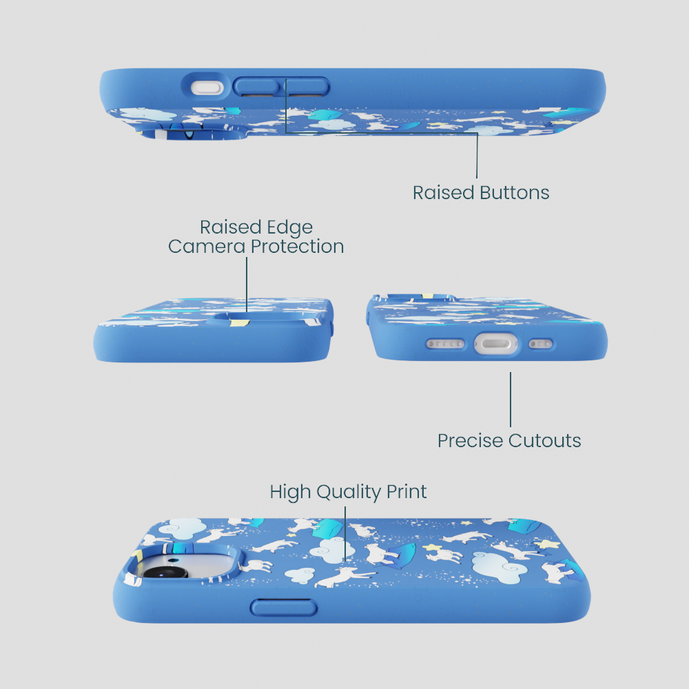 Electric Blue Sheep Dreamers iPhone 16e/17e Case