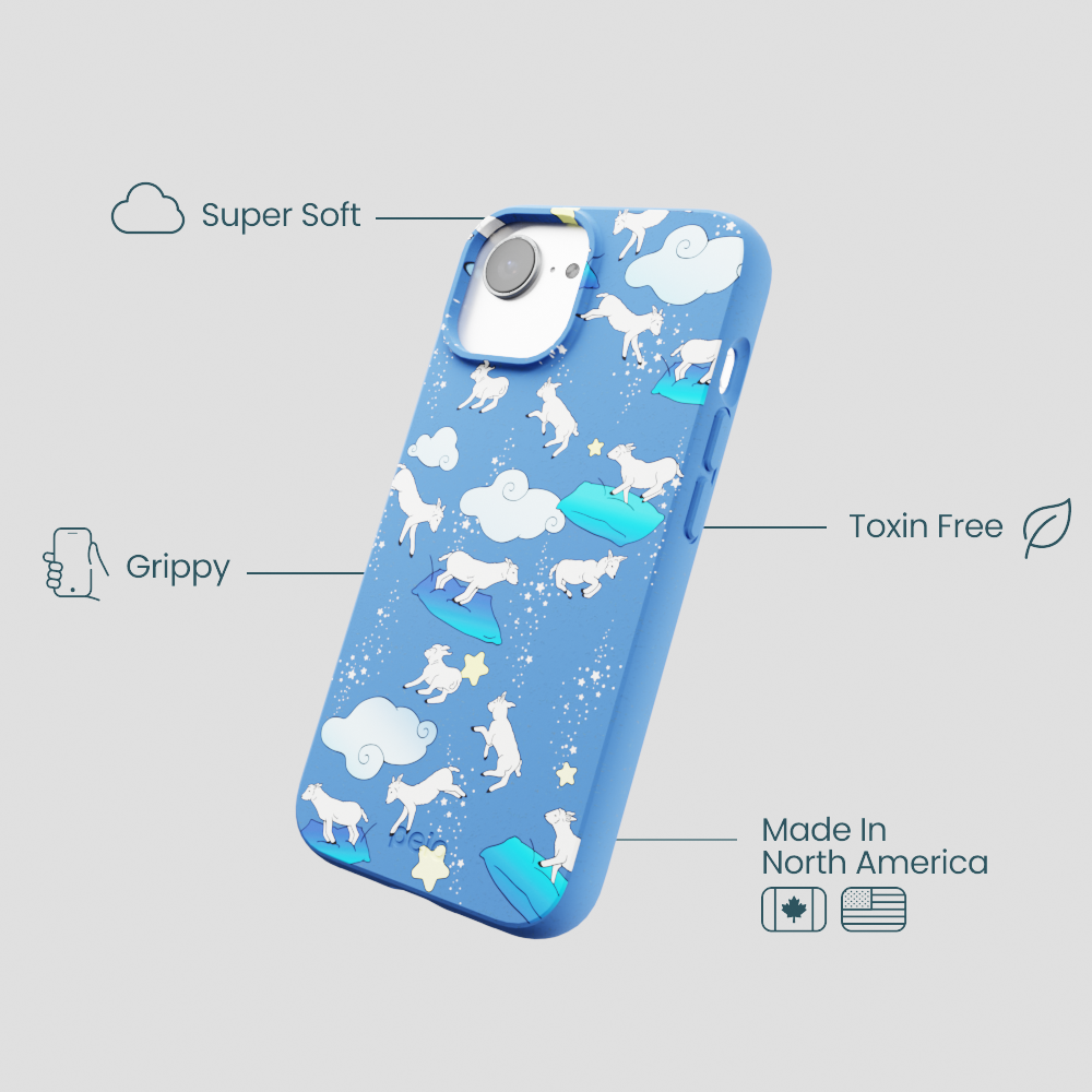 Electric Blue Sheep Dreamers iPhone 16e/17e Case