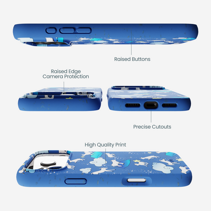 Electric Blue Sheep Dreamers iPhone 17 Pro Max Case