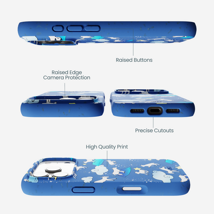 Electric Blue Sheep Dreamers iPhone 17 Pro Case