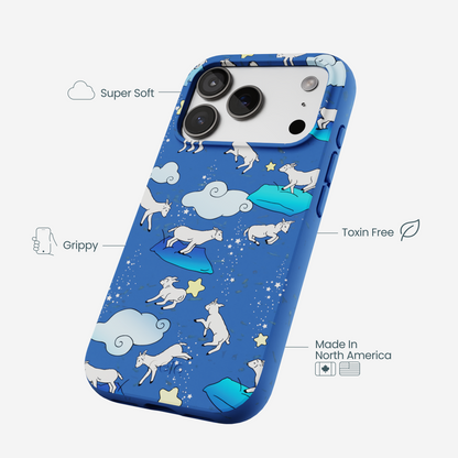 Electric Blue Sheep Dreamers iPhone 17 Pro Case