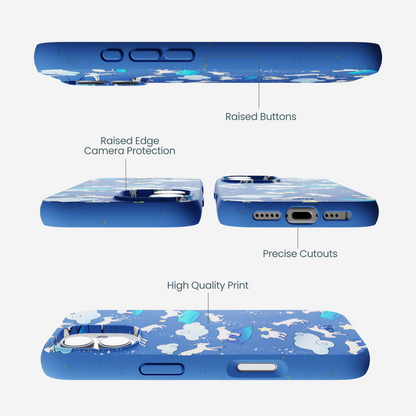 Electric Blue Sheep Dreamers iPhone 17 Case