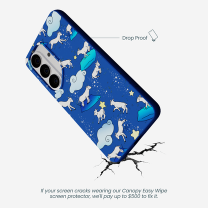 Electric Blue Sheep Dreamers Samsung Galaxy S26 Case
