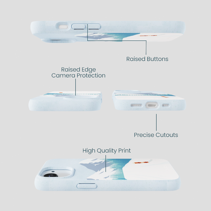Powder Blue Shredding Peaks iPhone 16e/17e Case