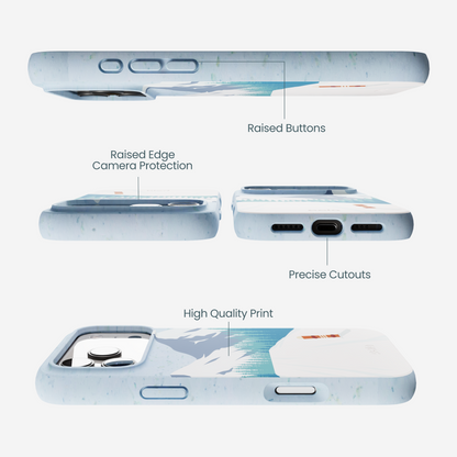 Powder Blue Shredding Peaks iPhone 17 Pro Max Case