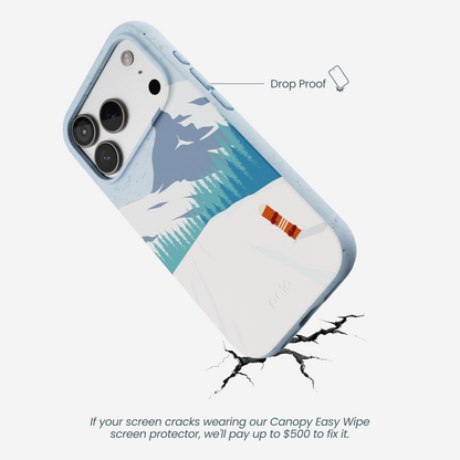 Powder Blue Shredding Peaks iPhone 17 Pro Case
