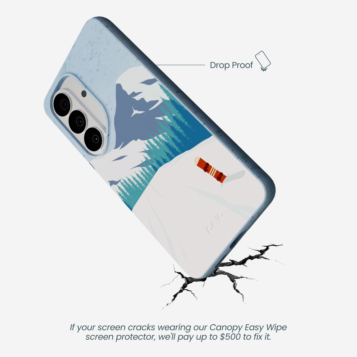 Powder Blue Shredding Peaks Samsung Galaxy S26 Case
