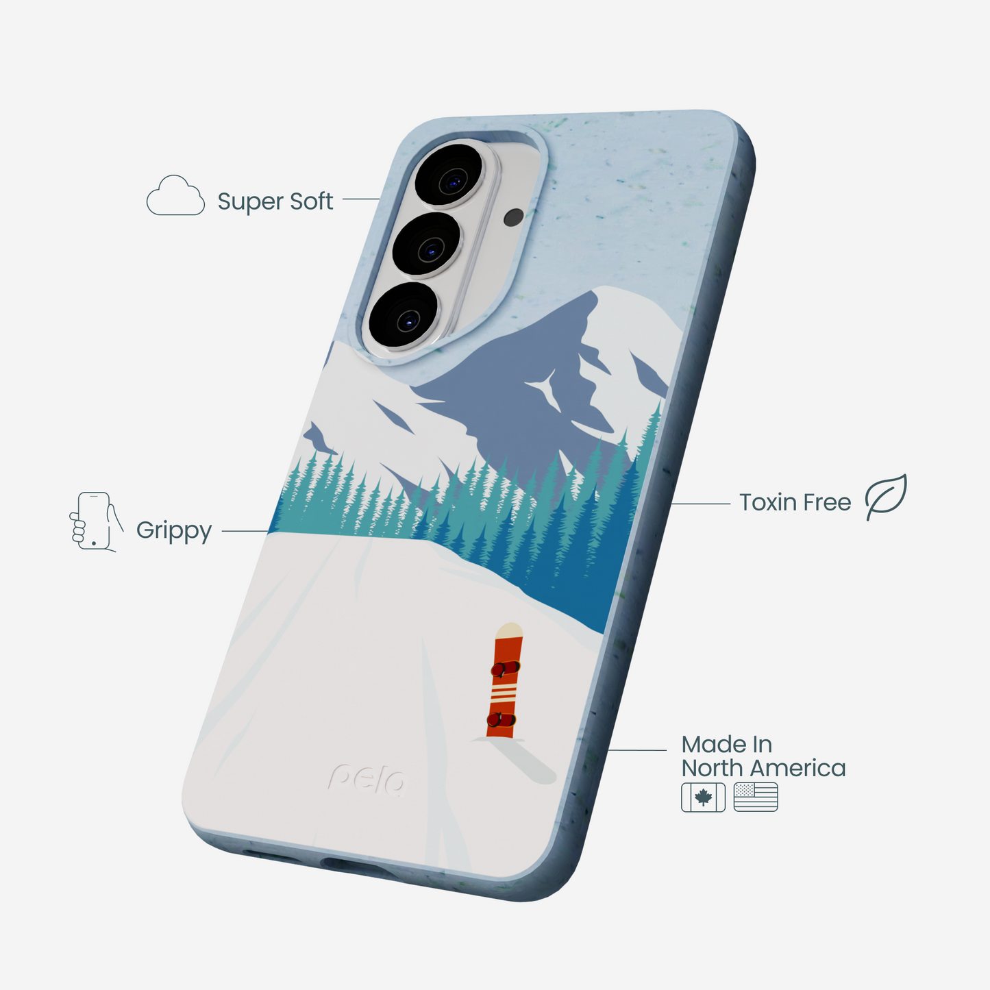 Powder Blue Shredding Peaks Samsung Galaxy S26 Case