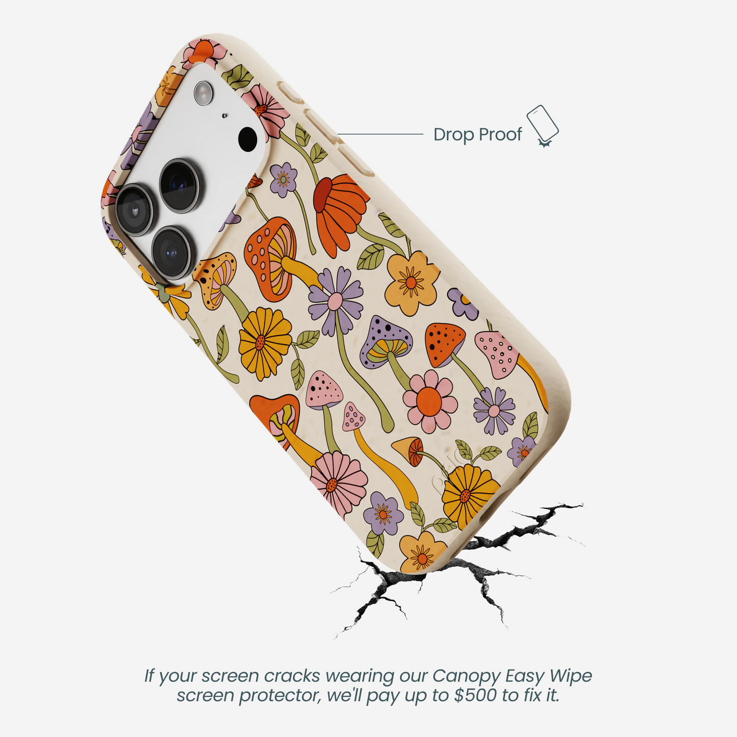 Seashell Shrooms and Blooms iPhone 17 Pro Case