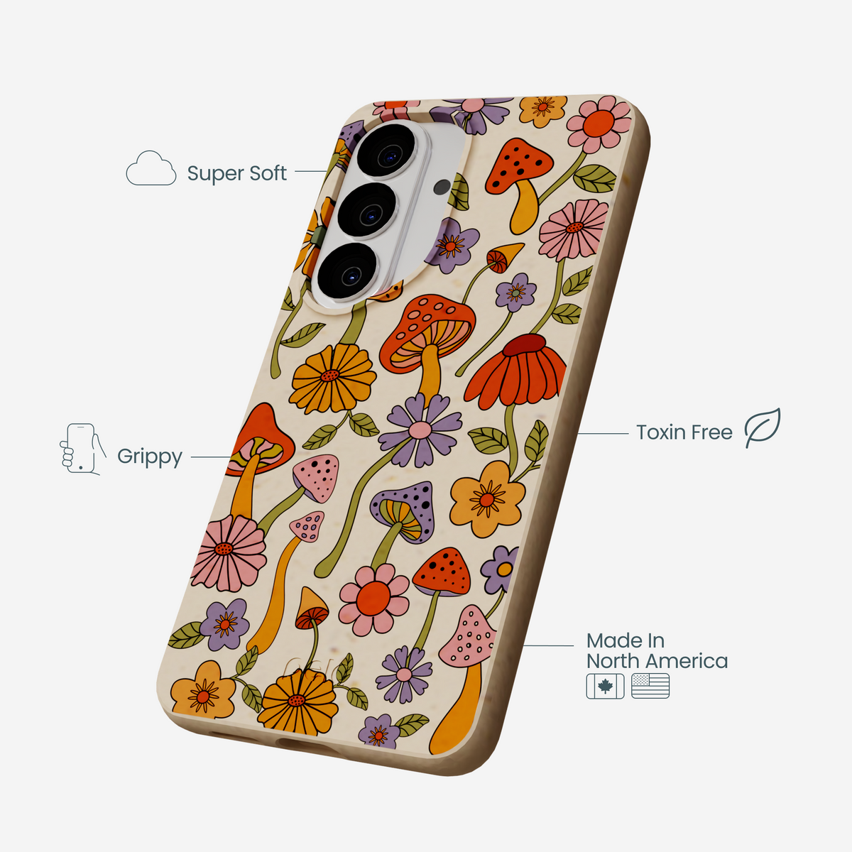 Seashell Shrooms and Blooms Samsung Galaxy S26 Case