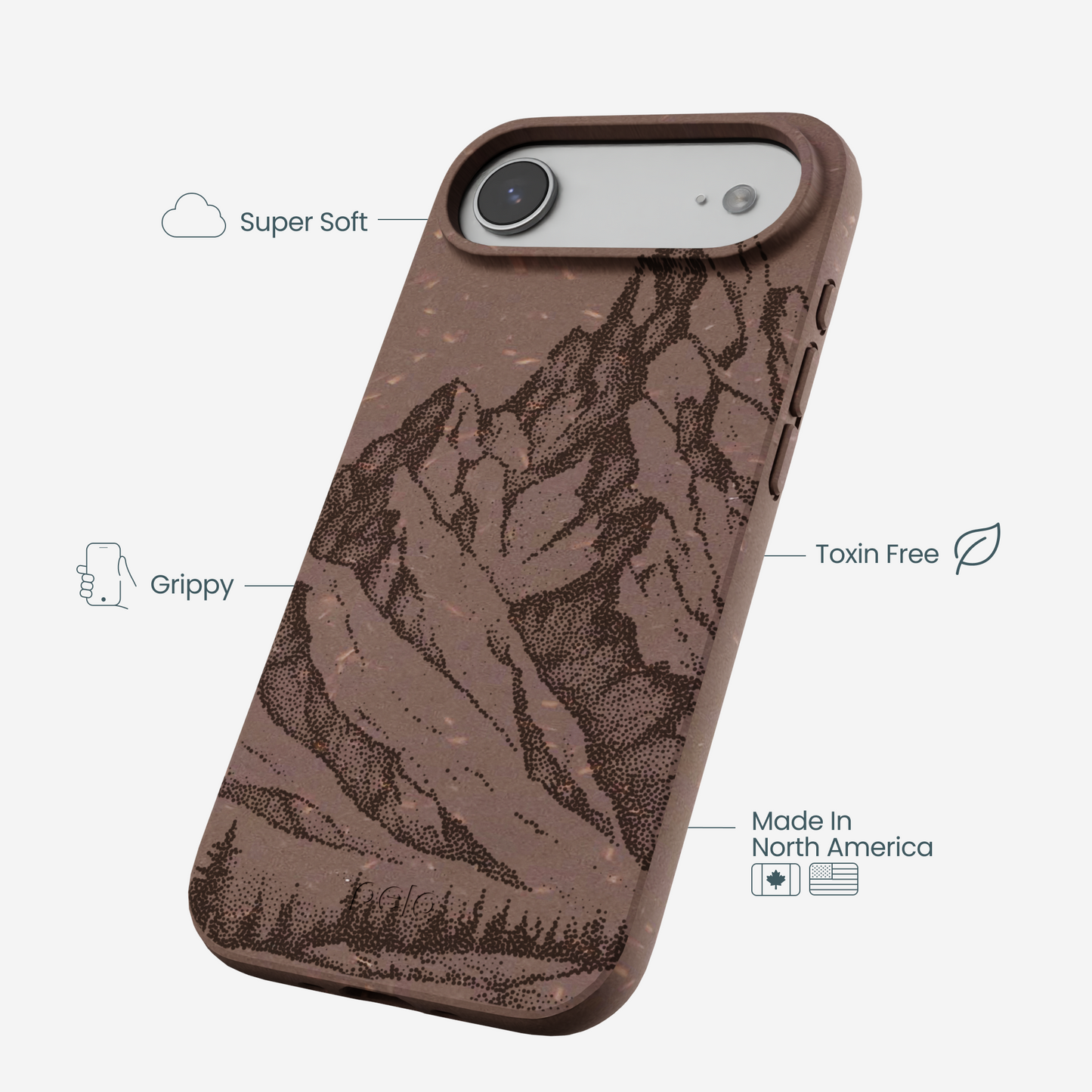 Chocolate Brown Silent Summit iPhone Air Case