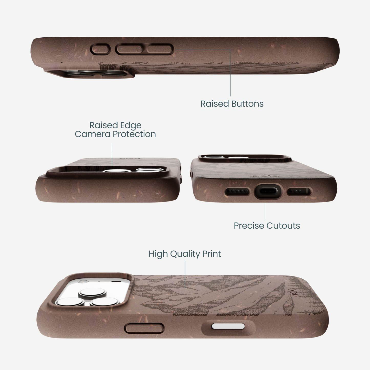 Chocolate Brown Silent Summit iPhone 17 Pro Case