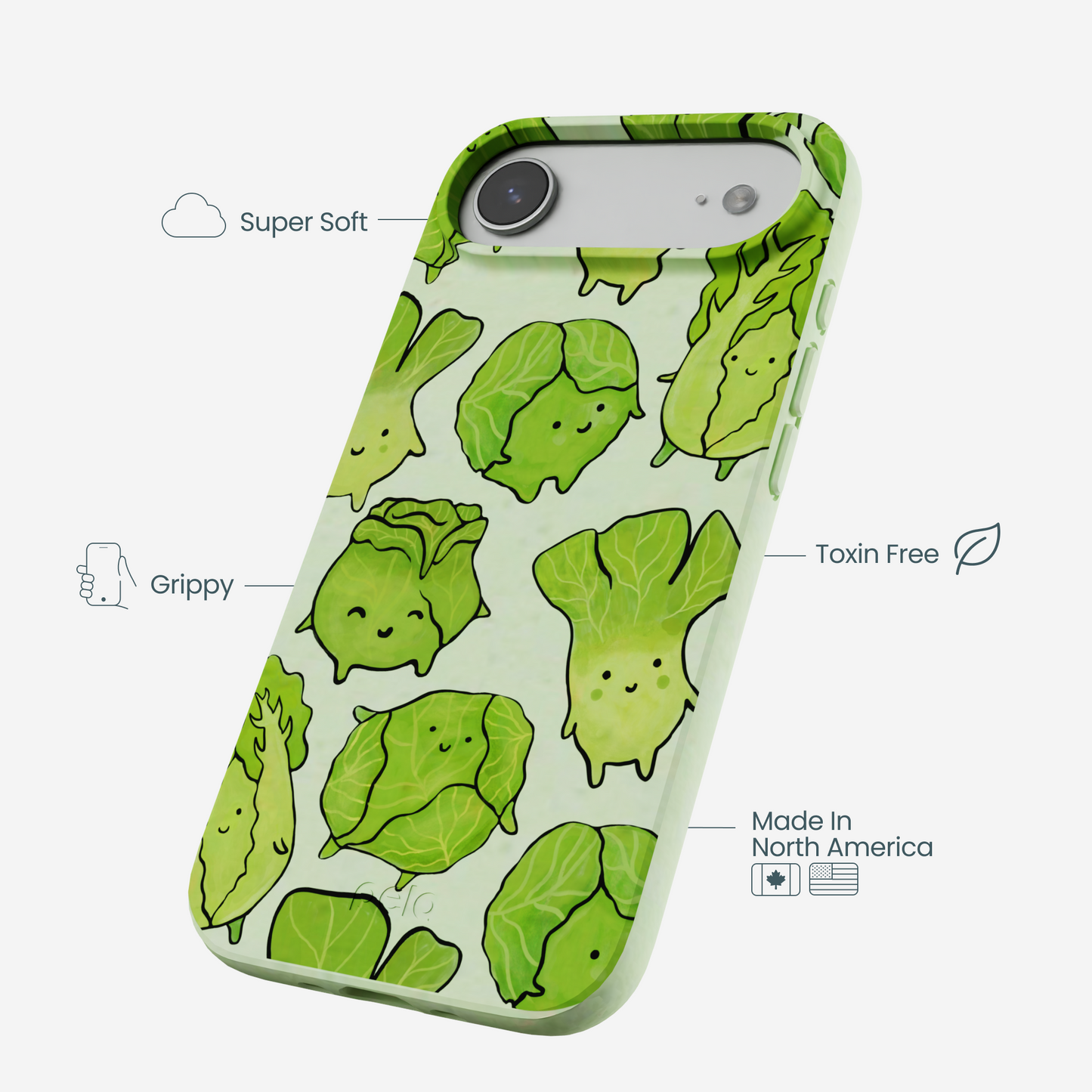Sage Green Silly Cabbage iPhone Air Case