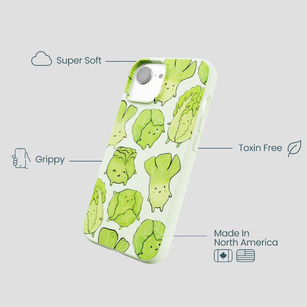 Sage Green Silly Cabbage iPhone 16e/17e Case