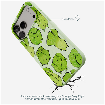 Sage Green Silly Cabbage iPhone 17 Pro Max Case