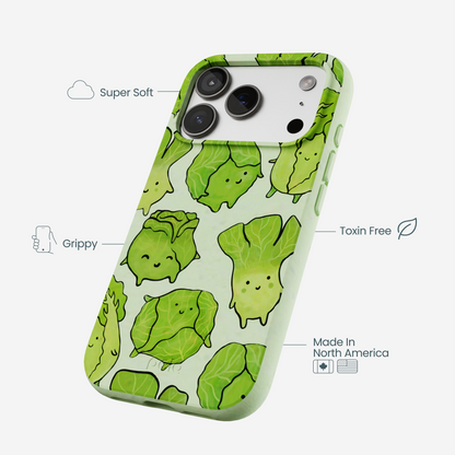 Sage Green Silly Cabbage iPhone 17 Pro Case