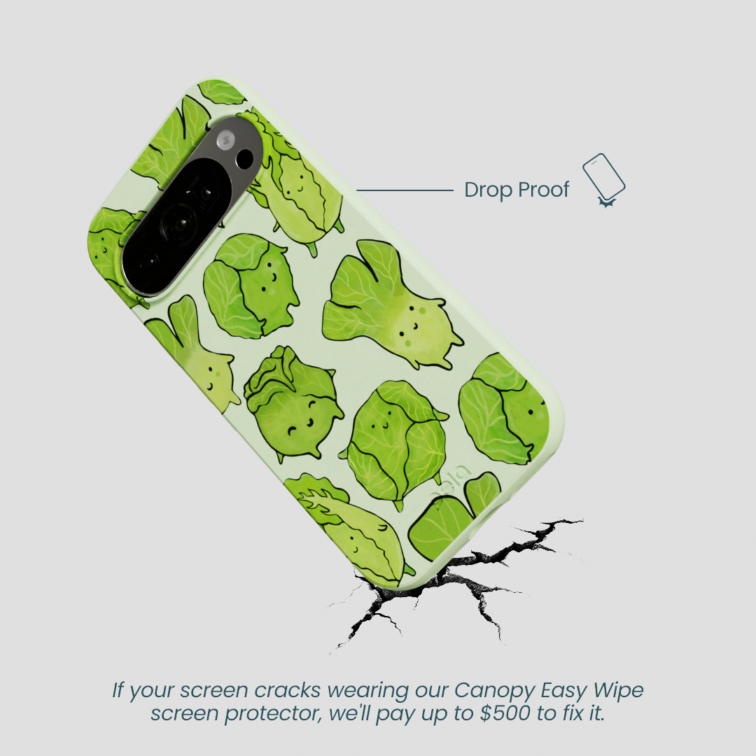 Sage Green Silly Cabbage Google Pixel 10/10 Pro Case