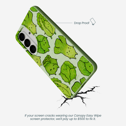 Sage Green Silly Cabbage Samsung Galaxy S26 Case