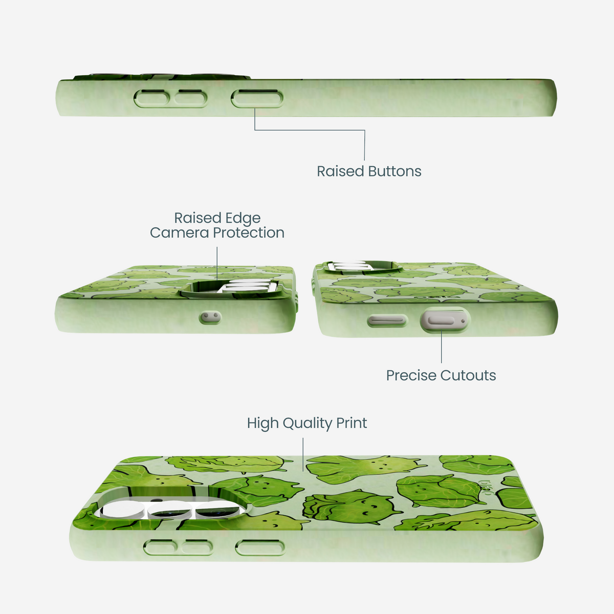 Sage Green Silly Cabbage Samsung Galaxy S26 Case