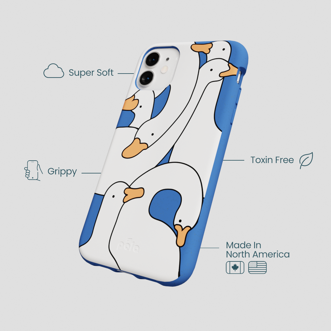 Electric Blue Silly Goose iPhone 11 Case
