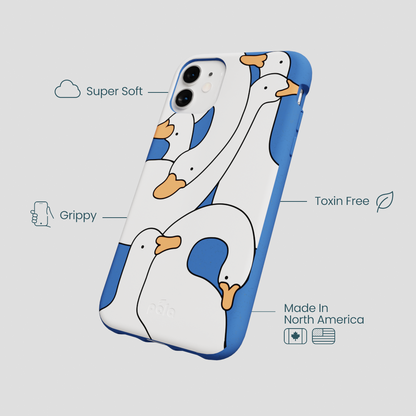 Electric Blue Silly Goose iPhone 11 Case