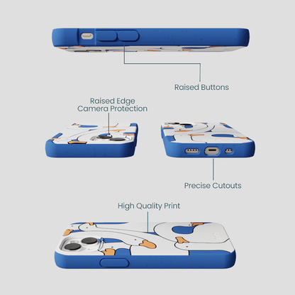 Electric Blue Silly Goose iPhone 13 Mini Case