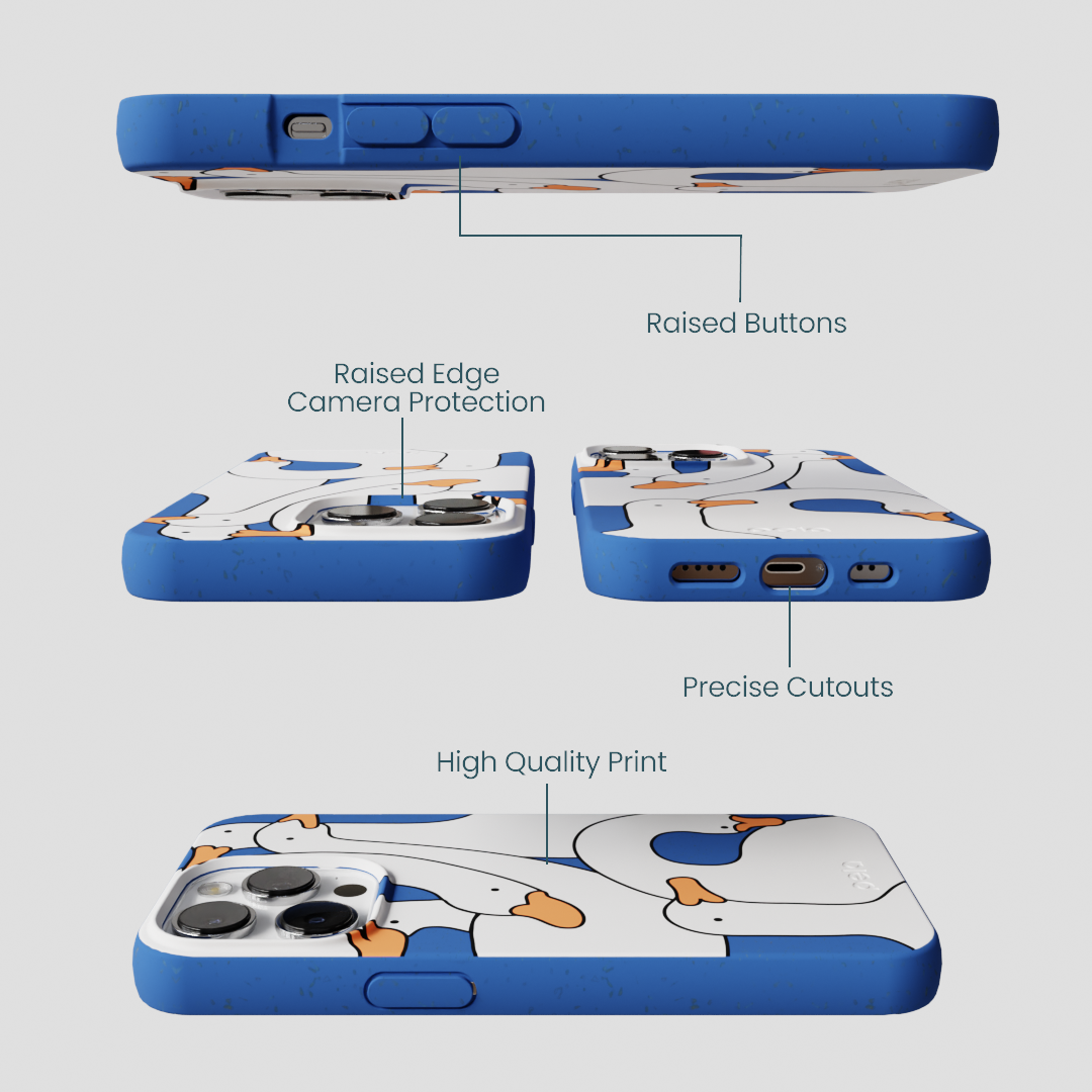 Electric Blue Silly Goose iPhone 13 Pro Max Case