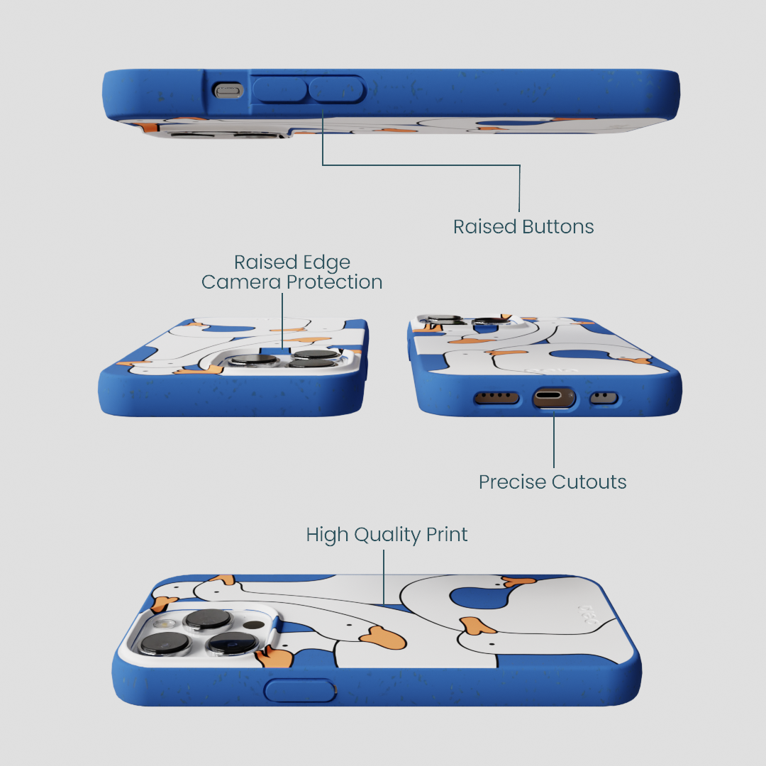 Electric Blue Silly Goose iPhone 13 Pro Case