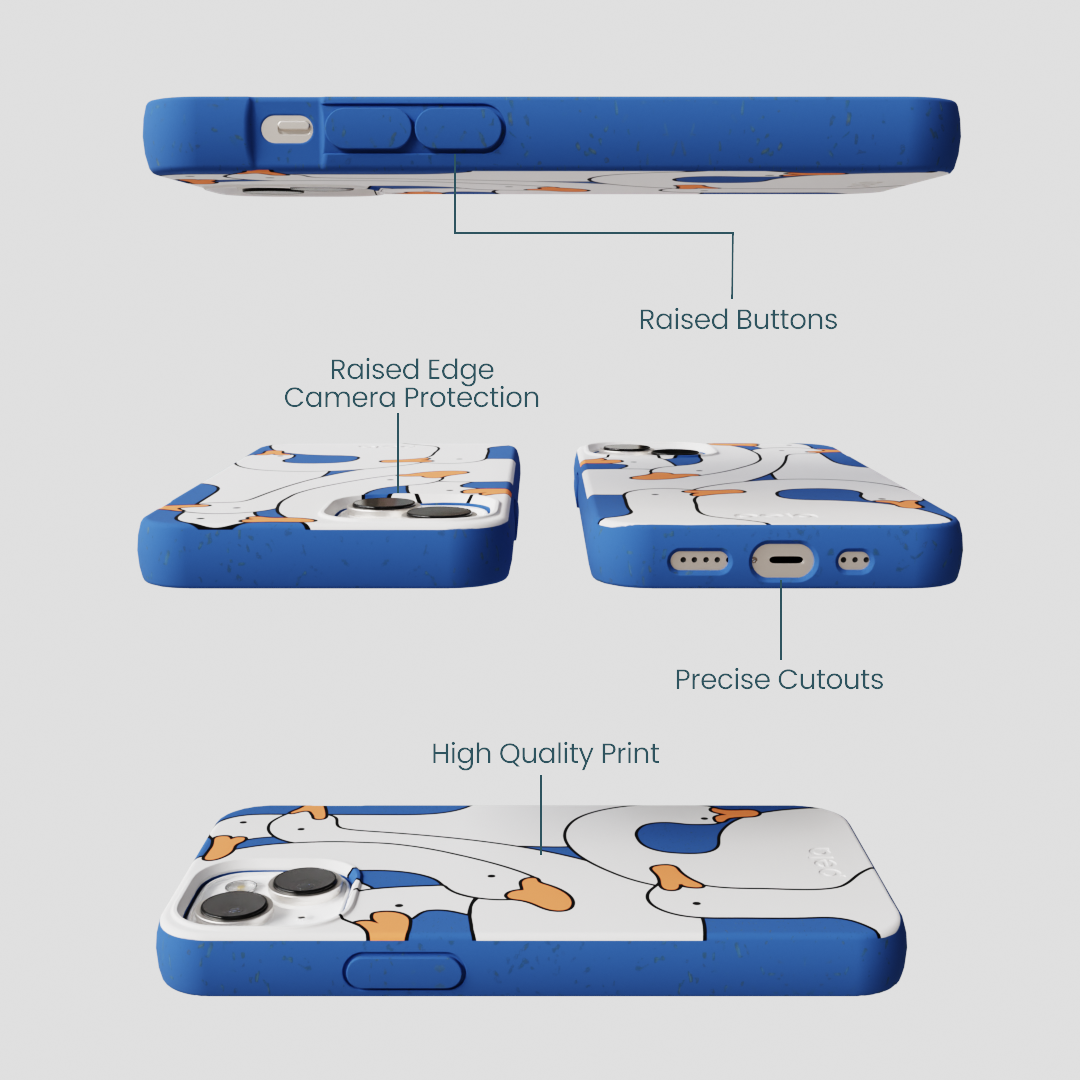 Electric Blue Silly Goose iPhone 13 Case