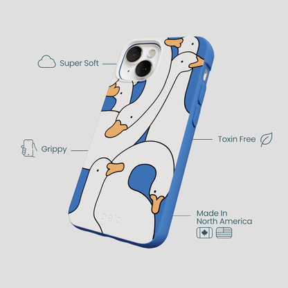 Electric Blue Silly Goose iPhone 13 Case