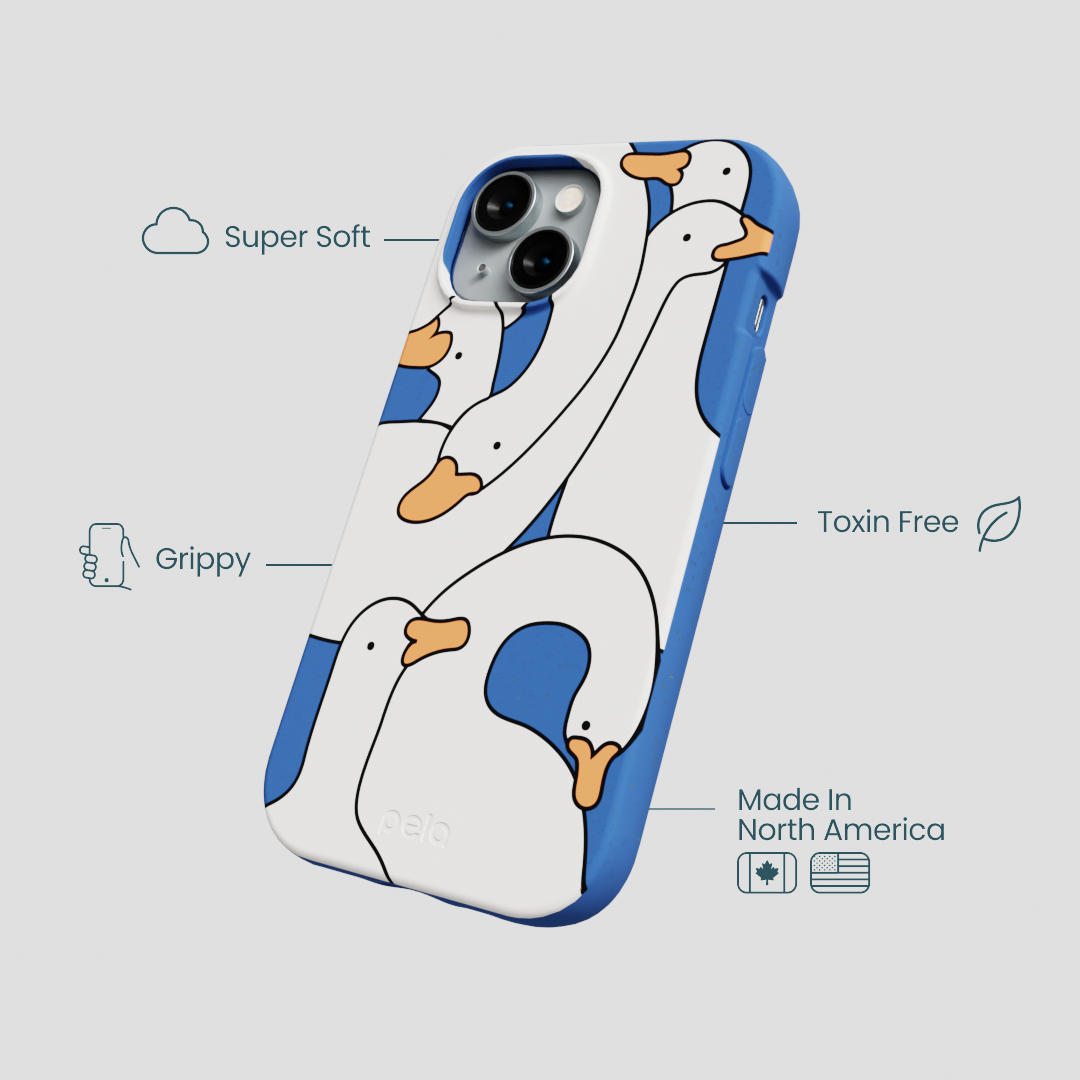 Electric Blue Silly Goose iPhone 14 Case