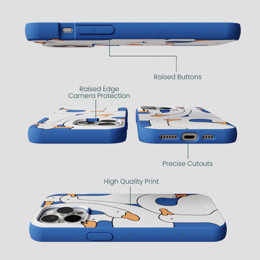 Electric Blue Silly Goose iPhone 15 Pro Max Case