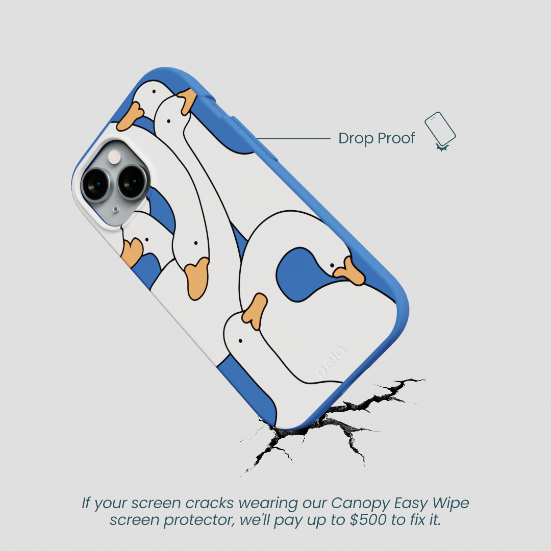 Electric Blue Silly Goose iPhone 15 Case