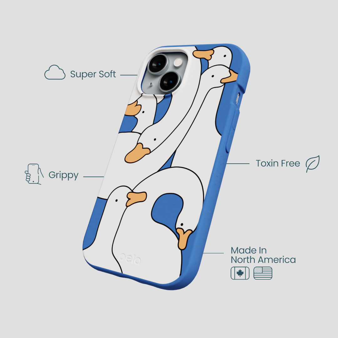 Electric Blue Silly Goose iPhone 15 Case