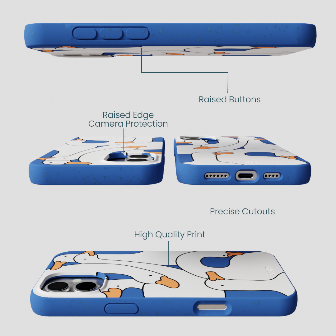 Electric Blue Silly Goose iPhone 16 Plus Case