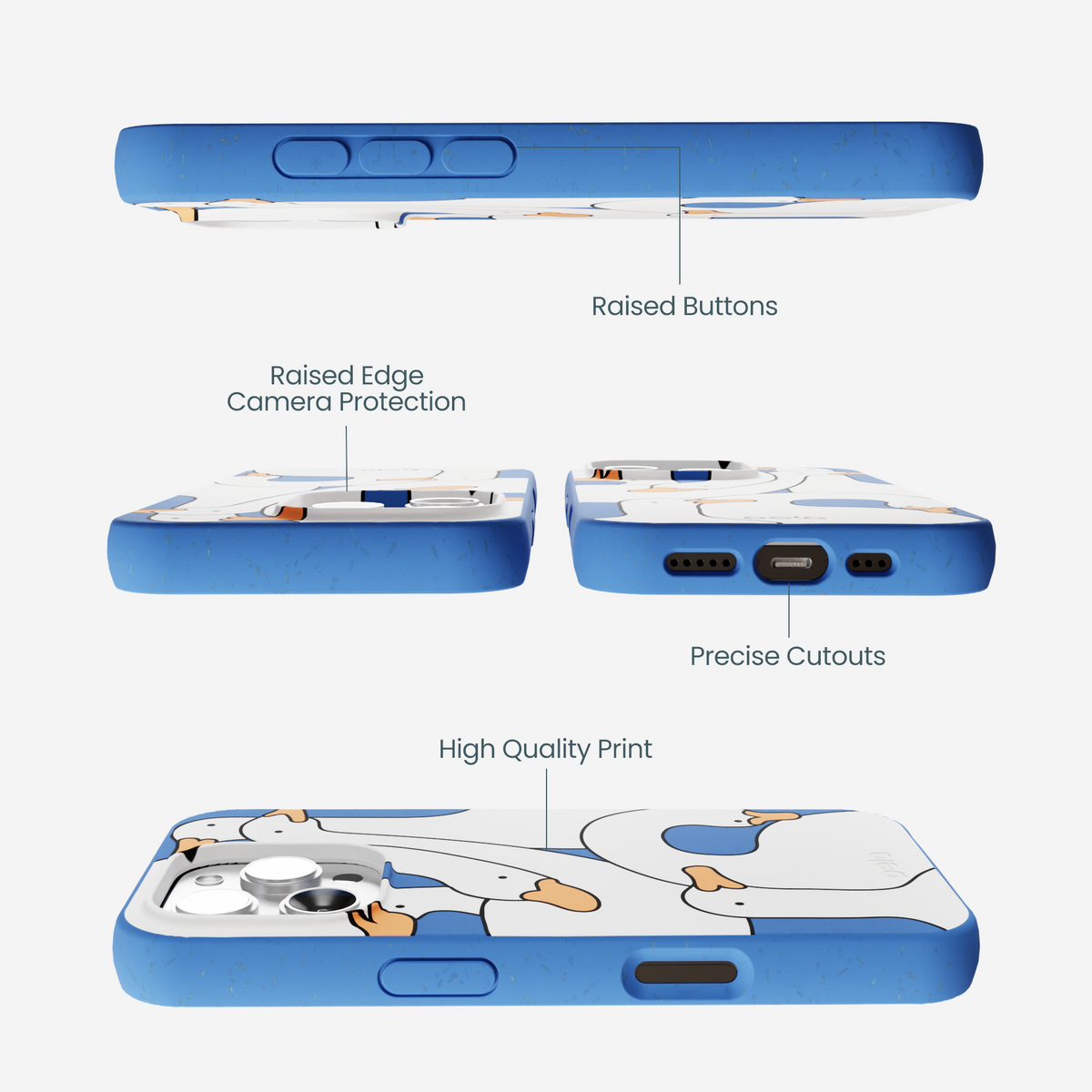 Electric Blue Silly Goose iPhone 16 Pro Max Case