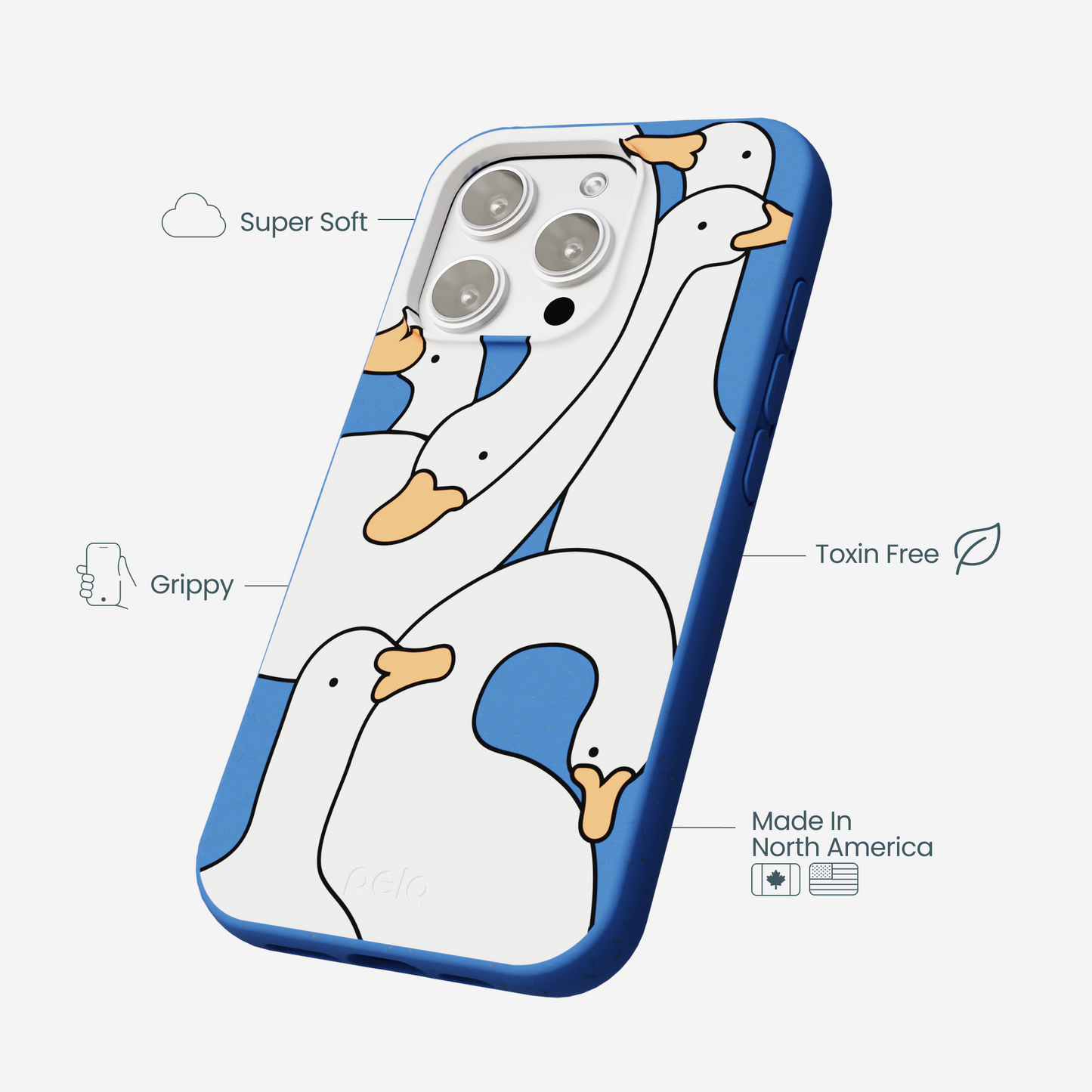Electric Blue Silly Goose iPhone 16 Pro Max Case